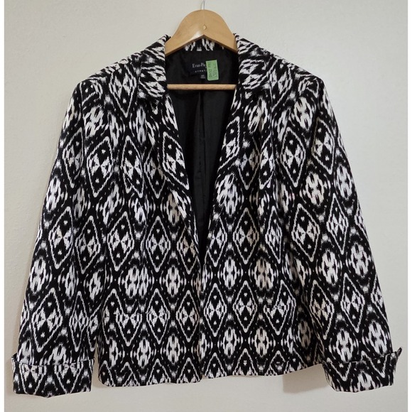 Evan Picone Woman stretch 18W floral multicolor blazer preowned - Picture 1 of 8